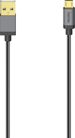 Hama Micro-USB-kabel USB 2.0 480 Mbit/s Metaal 0,75 M