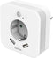 Hama Nachtverlichting + stopcontact en USB, 2,4A, 2 uitgangen, helderheidssensor