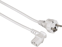Hama Netvoedingskabel 5m, 90 graden stekker, wit