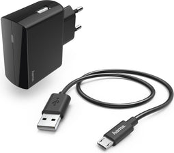 Hama Oplaadset, micro-USB, 2.4 A, zwart