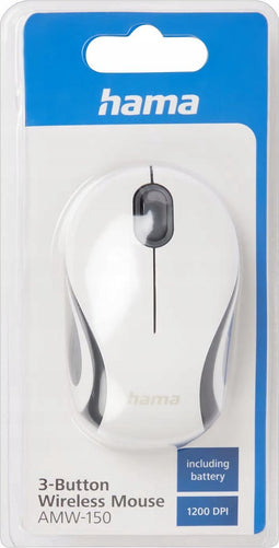 Hama Optische Minimuis 3-knops Draadloze Muis AMW-150 Wit