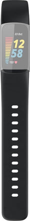 Hama Polsband voor Fitbit Charge 5, vervangend horlogebandje, universeel, zw.