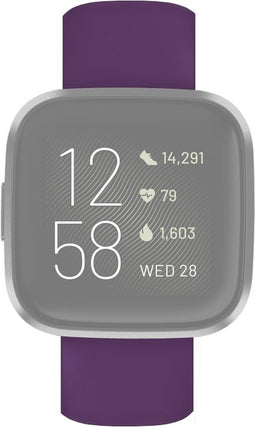 Hama Polsband voor Fitbit Versa 2/Versa (Lite), vervangende sil. polsband, paars