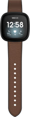 Hama Polsband voor Fitbit Versa 3/Sense, horlogebandje van leer en silic., bruin