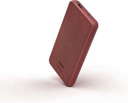 Hama Power Pack "Fabric 10" 10000mAh, 2 uitgangen: USB-C, USB-A, Chili Red