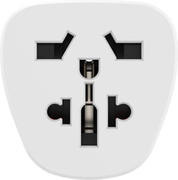 Hama Reisadapter type E en F, 3-polig, universeel, wereld naar Europa, wit