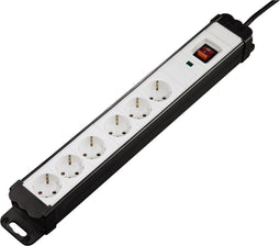 Hama "Safety" 6 - voudige Stekkerdoos, overspanningsbeveiliging, Schakelaar, 45°