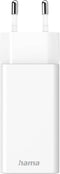 Hama Snellader, 1x USB-C, 1x USB-A, mini-oplader, PD, 38 watt, wit