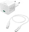 Hama Snellader met oplaadkabel USB-C, mini-oplader, PD, 25 W, 1,5 m, wit