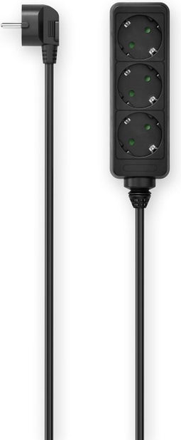 Hama Stekkerdoos, 3-voudig, 1,4 m, zwart