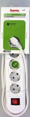 Hama Stekkerdoos 6-voudig met schakelaar, 3m, Wit