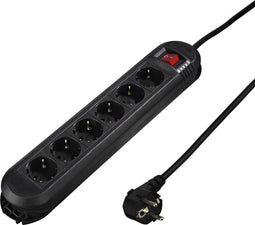 Hama Stekkerdoos 6-voudig met schakelaar 3m zwart