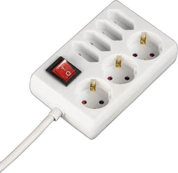 Hama Stekkerdoos 7-voudig met schakelaar 1.4m wit