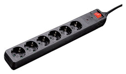 Hama - Stekkerdoos hama 6voudig schakelaar 3m zwart