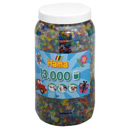 Hama strijkkralen in pot transparantmix (053), 13.000st.