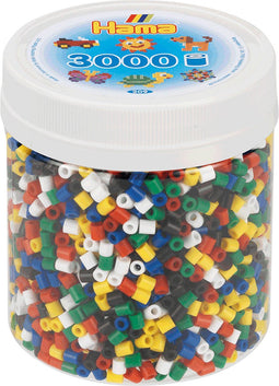 Hama Strijkkralen in Potje Primair Mix (66), 3000st.