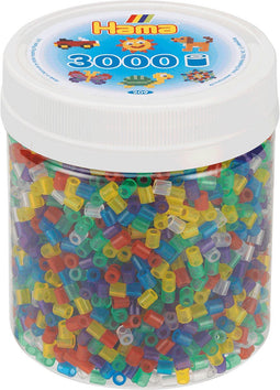 Hama Strijkkralen in Potje Transparantmix (53), 3000st.
