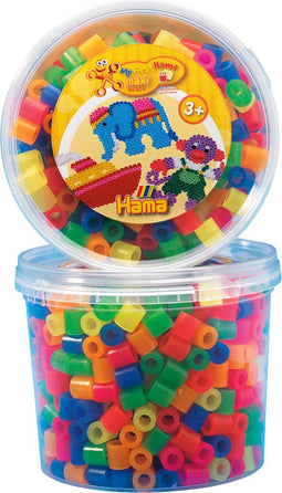 Hama Strijkkralen Maxi in Bak Neonmix (051), 600st.