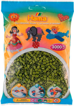 Hama Strijkkralen Olijfgroen (201-84), 3000st.