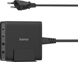 Hama Universeel USB-C-oplaadstation, 4-voudig, Power Delivery (PD), 5-20V/65W