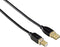 Hama USB 2.0 Cable, verguld, dubbel afgeschermd, 3.00 m, zwart