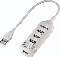 Hama USB 2.0 hub 1:4, Bus powered, Wit