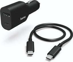 Hama USB-C-netadapter voor auto, Power Delivery (PD), 5-20V/70W, USB-C-kabel, 1m
