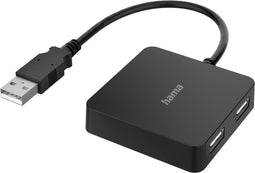 Hama USB-hub, 4-poorts, USB 2.0, 480 Mbit/s