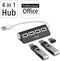 Hama USB-hub, 4-poorts, USB 2.0, 480 Mbit/s, zwart