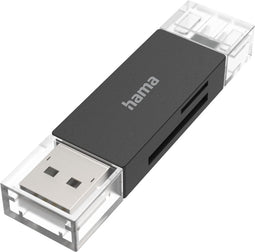 Hama USB-kaartlezer, OTG, USB-A + USB-C, USB 3.2, SD/microSD