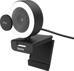 Hama Webcam met ringlamp "C-800 Pro", QHD 2K, met microfoon, afstandsbed., led