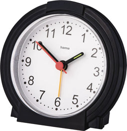 Hama Wekker "Classic", tikt niet, zwart/wit