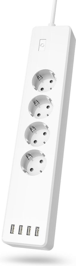 Hama Wifi-stekkerdoos 4-weg, ind. schakelbaar, overbel.beveiliging, 4x USB