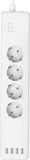 Hama Wifi-stekkerdoos 4-weg, ind. schakelbaar, overbel.beveiliging, 4x USB
