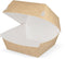 Hamburgerbak - Middel - Kraft/Wit - BIO - 400 stuks