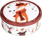 Hamlet - Koektrommel - Vos - Inclusief Koekjes - 150 gram - rond koekblik - Kerstblik - 14cm