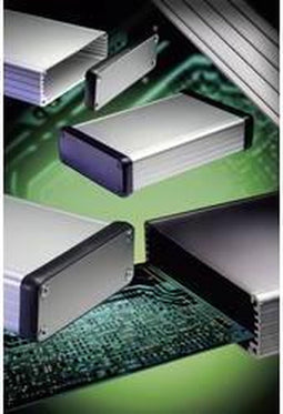 Hammond Electronics 1455C802BK Profielbehuizing Aluminium Zwart 1 stuk(s)