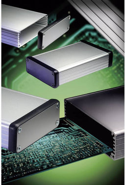 Hammond Electronics 1455Q2202BK 1455Q2202BK Profielbehuizing 223 x 120.5 x 51.5 Aluminium Zwart 1 stuk(s)