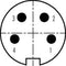 Binder 09 0309 09 04 - Kabelconnector platte mannelijke connector - 4 polen - EMC-geschikt