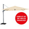 Hampton T² Zweefparasolset Ecru - 3x3 m