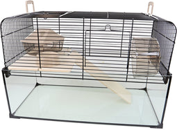 Hamsterkooi - Interzoo Vision 51 Zwart - Afmeting: 51,5x29x40 cm