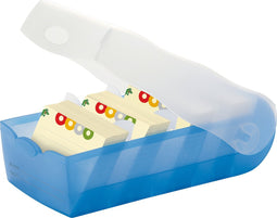 HAN CROCO 997-643 Kaartenbak Blauw, Doorschijnend Aantal kaarten (max.): 900 kaarten DIN A7 liggend Incl. 100 gelinieer