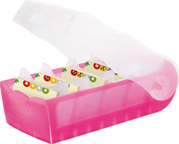 HAN CROCO 997-663 Kaartenbox Doorschijnend, Pink Aantal kaarten (max.): 900 kaarten DIN A7 liggend Incl. 100 gelinieerd