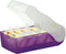 HAN CROCO 997-673 Kaartenbox Doorschijnend, Lila Aantal kaarten (max.): 900 kaarten DIN A7 liggend Incl. 100 gelinieerd