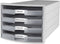 HAN ladekast - IMPULS - 280 x 367 x 235mm - grijs/transparant - 4 lades - HA-1013-63
