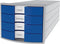 HAN ladekast - IMPULS 4 gesloten laden - grijs/blauw - HA-1012-14