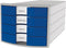 HAN ladekast - IMPULS 4 gesloten laden - grijs/blauw - HA-1012-14