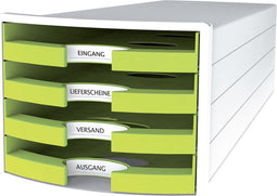 HAN ladekast - IMPULS - 4 lades - wit/lemon - HA-1013-50