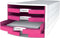 HAN ladekast - IMPULS - 4 lades - wit/roze - HA-1013-56