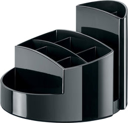 HAN pennenbak - RONDO - 9-vaks - hoogglans zwart - HA-17460-13